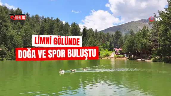 Limni Gölü Tabiat Parkında spor ve doğa buluştu