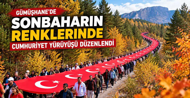 Sonbaharın sarısına Cumhuriyet’in kırmızısı eşlik etti