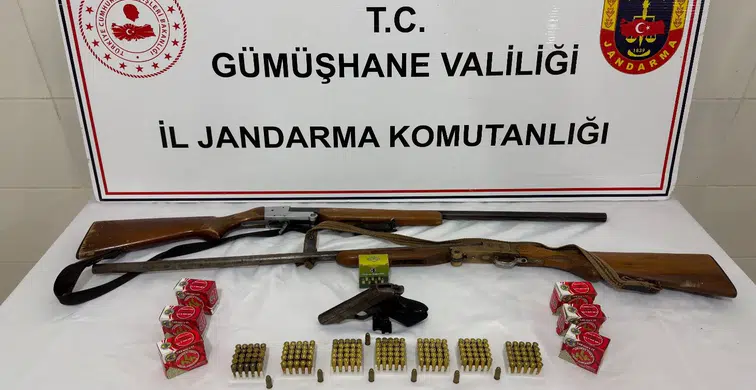Jandarma'dan Şiran'da Silah Kaçakçılığı Operasyonu