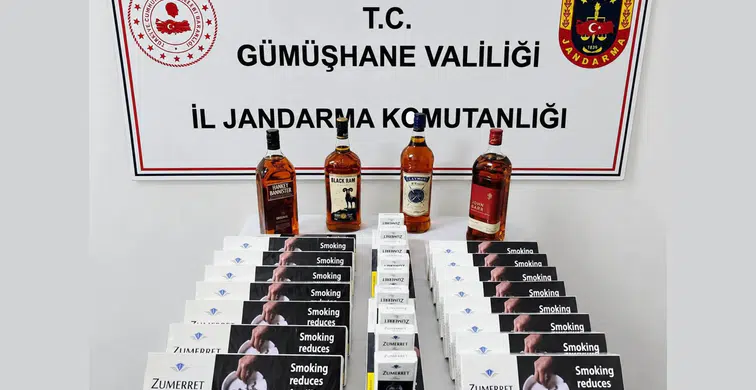 Jandarma ekipleri kaçak sigara ve alkol ele geçirdi