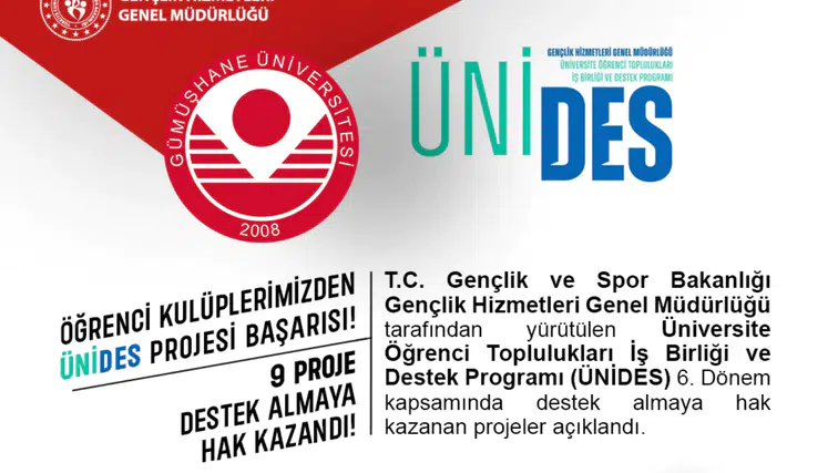 Gümüşhane Üniversitesi’nin Proje Kültürü Şahlandı: ÜNİDES’ten 9 Projeye Dev Destek!