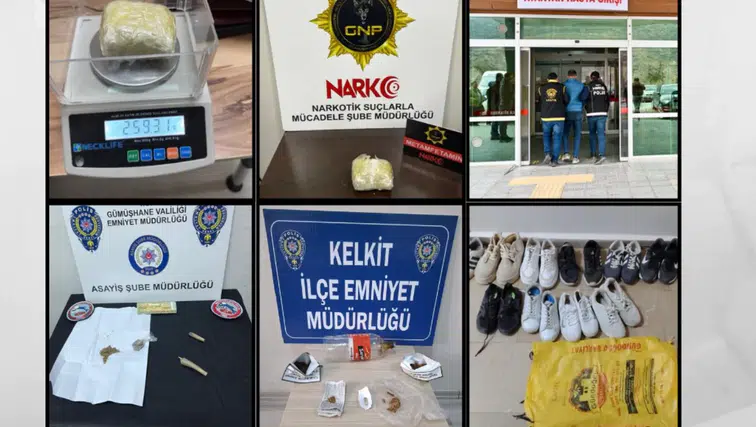 Gümüşhane Emniyeti'nden Zehir Tacirlerine ve Kaçakçılara Büyük Darbe