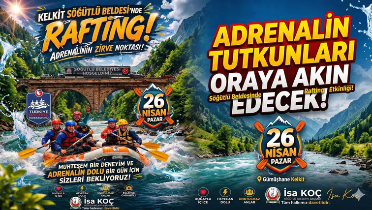 Adrenalin tutkunları oraya akın edecek! Söğütlü Beldesinde rafting etkinliği yapılacak