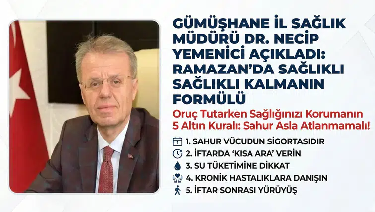 Dr. Necip Yemenici açıkladı: Oruç tutarken sağlığınızı nasıl korursunuz?