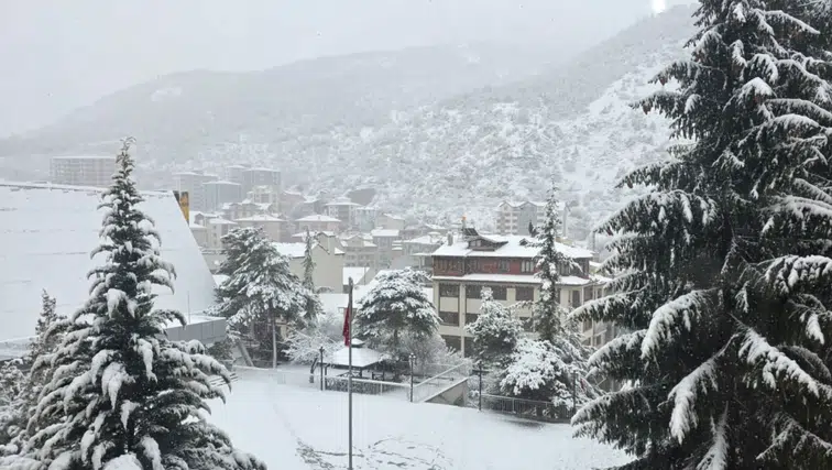 Gümüşhane'de kar yağışı: 193 köy yolu ulaşıma kapandı