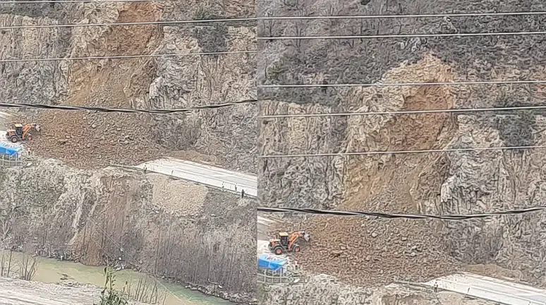 Gümüşhane-Giresun karayolunda heyelan