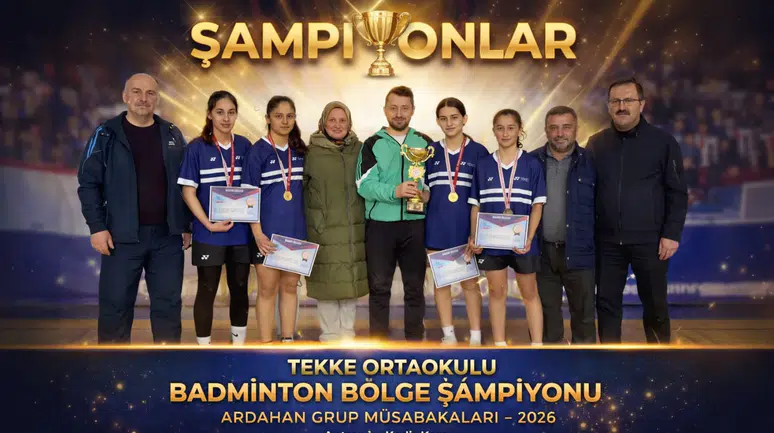 Tekke Ortaokulu Badminton Takımı Üst Üste 3. Kez Bölge Şampiyonu Oldu