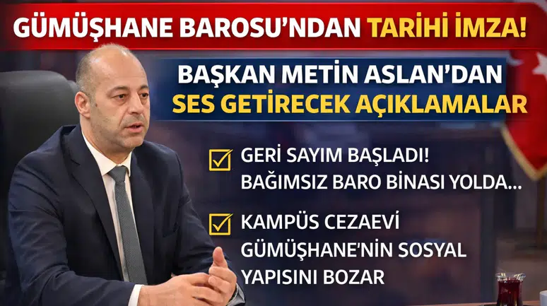 Başkan Metin Aslan’dan Gümüşhane’de çok konuşulacak cezaevi çıkışı