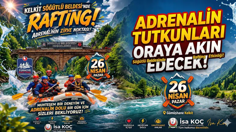 Adrenalin tutkunları oraya akın edecek! Söğütlü Beldesinde rafting etkinliği yapılacak