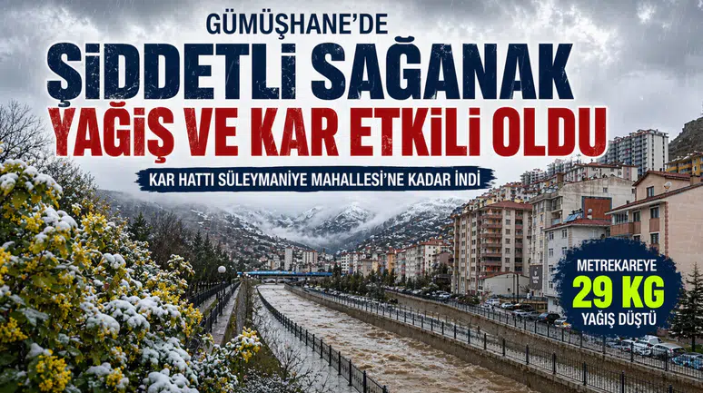 Şehir merkezinde yağmur, zirvelerde kar: Metrekareye 29 kg yağış düştü