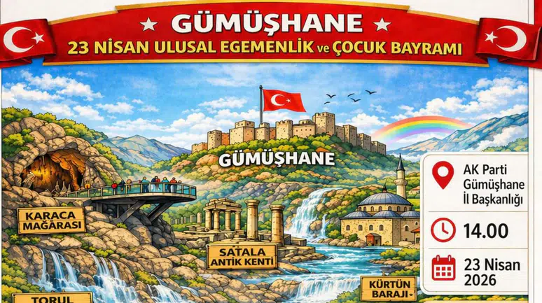 23 Nisan Coşkusu Gümüşhane’de AK Parti Binasında Yaşanacak