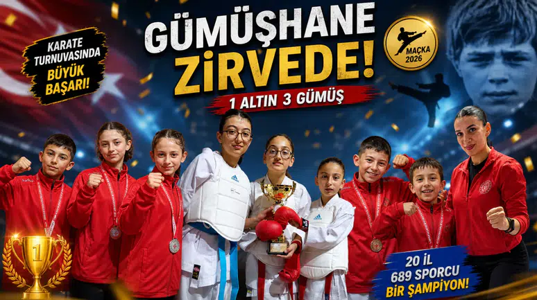 Karate Turnuvasında Gümüşhane Damgası: Altın Kupa Bizim!