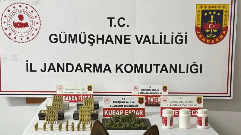 Gümüşhane'de Jandarmadan Uyuşturucu ve Mühimmat Operasyonu