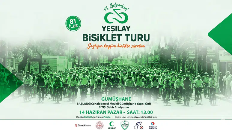 Yeşilay 13. Geleneksel Bisiklet Turu yarın yapılacak
