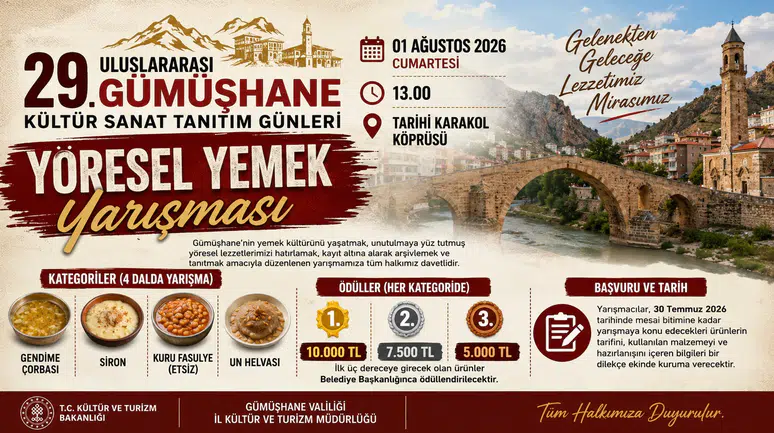 Gümüşhane'nin Unutulmaya Yüz Tutan Lezzetleri Tarihi Köprüde Yarışacak: Kazananlara Büyük Ödül