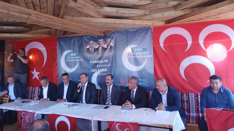 MHP Köse İlçe Başkanlığı Kongresinde Şerafettin Kazancı Güven Tazeledi
