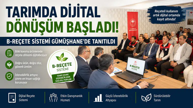 Tarımda Dijital Dönüşüm Başladı: B-REÇETE Sistemi Gümüşhane'de Tanıtıldı