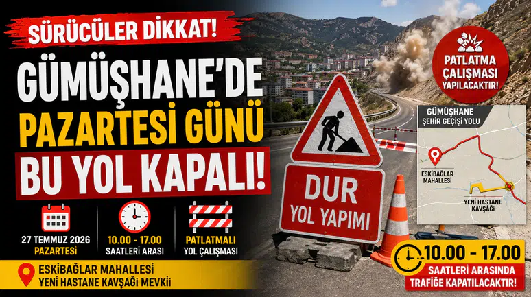 Sürücüler Dikkate Almalı: Pazartesi Günü O Yol Saatlerce Trafiğe Kapatılacak!