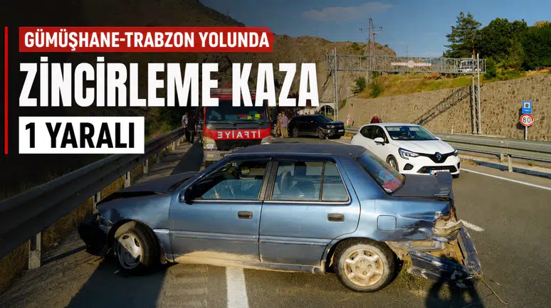 Gümüşhane-Trabzon Kara Yolunda Zincirleme Trafik Kazası: 1 Yaralı