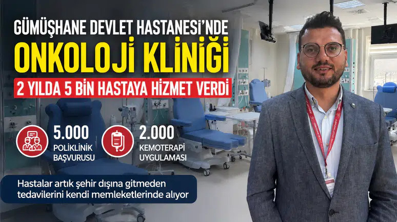 Gümüşhane Devlet Hastanesinde Onkoloji Kliniği 2 Yılda 5 Bin Hastaya Hizmet Verdi