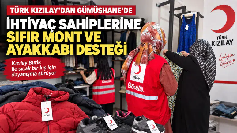 Türk Kızılay’dan Gümüşhane'de İhtiyaç Sahiplerine Sıfır Mont ve Ayakkabı Desteği