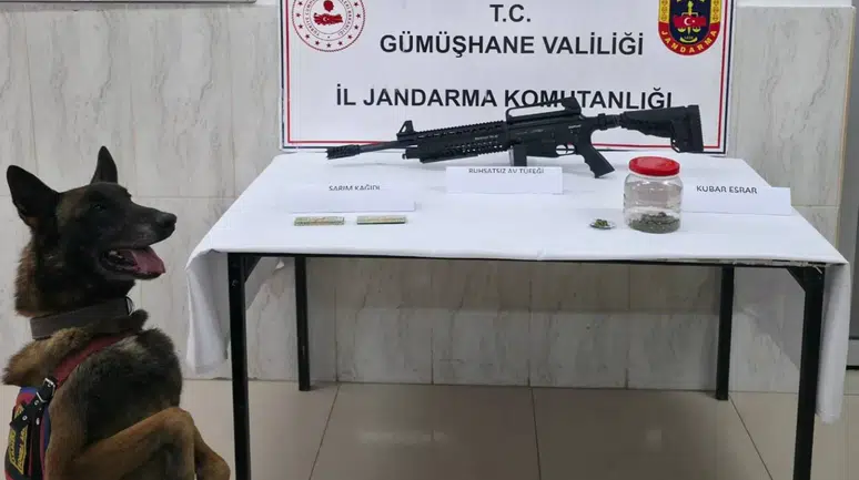 Jandarma’dan Kürtün’de Uyuşturucu Operasyonu