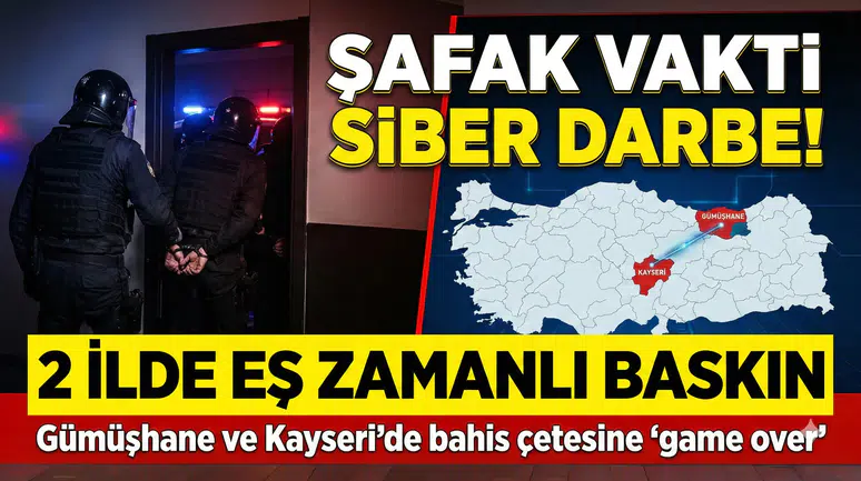 Gümüşhane' merkezli 2 ilde yasa dışı bahis operasyonu: 391 milyon TL’lik şebeke çökertildi