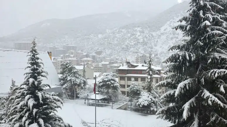 Gümüşhane'de kar yağışı: 193 köy yolu ulaşıma kapandı