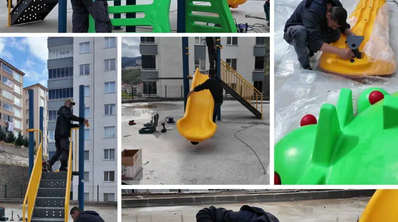 Gümüşhane Belediyesi'nden Yeni Mahalle'ye Modern Çocuk Parkı