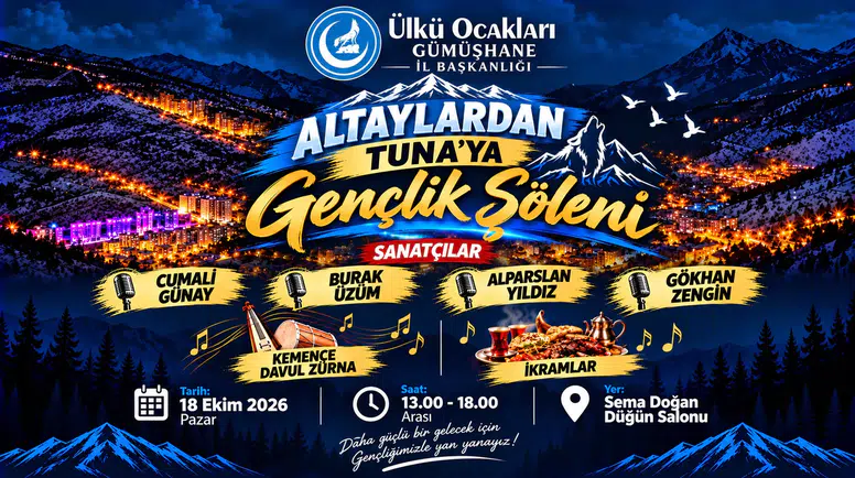 Ülkü Ocakları Gümüşhane'de Gençleri Şölende Buluşturacak