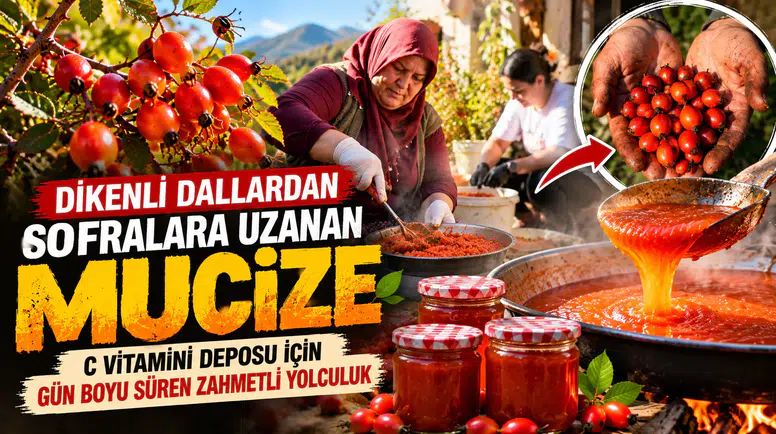 Dikenli Dallardan Sofralara Uzanan Mucize: C Vitamini Deposu İçin Gün Boyu Süren Zahmetli Yolculuk