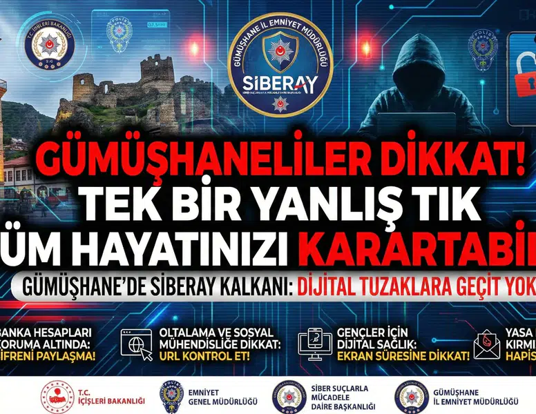 Gümüşhaneliler dikkat! Tek bir yanlış TIK tüm hayatınızı karartabilir!