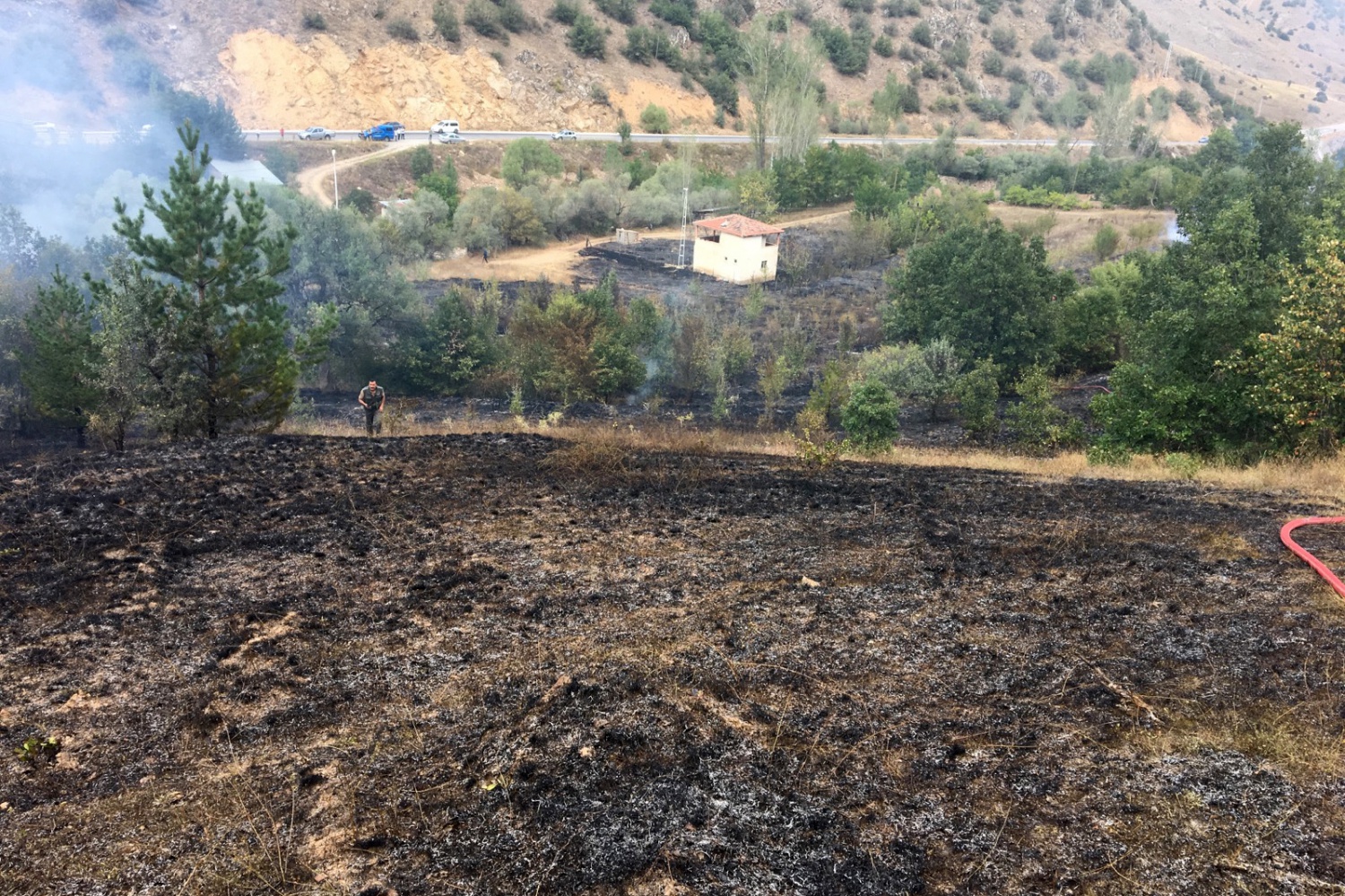 Gümüşhane’de örtü yangını 1