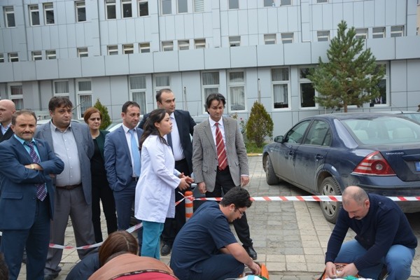 Gümüşhane Devlet Hastanesinde Gerçeği Aratmayan Yangın Tatbikatı 3