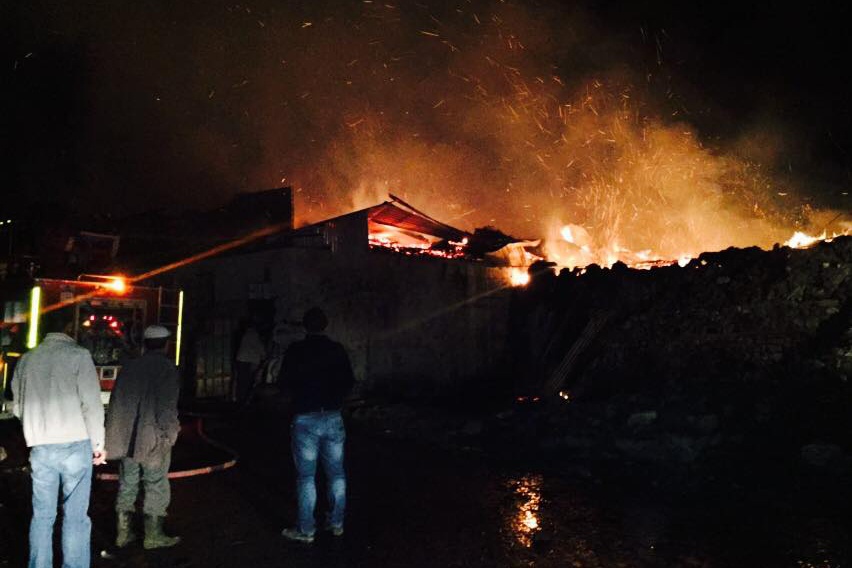 Kelkit’te korkutan yangın 2