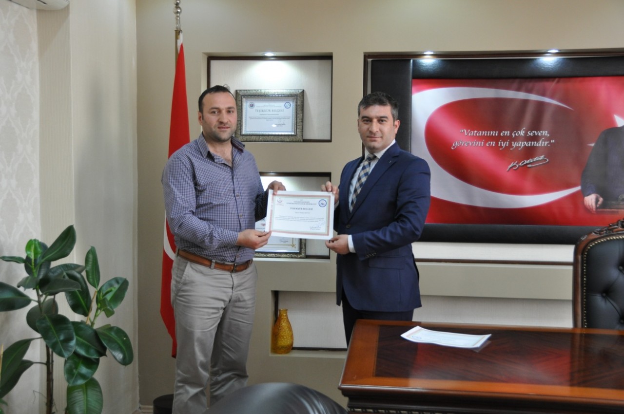 Gönüllü Sağlık Personeline Teşekkür Belgesi 1