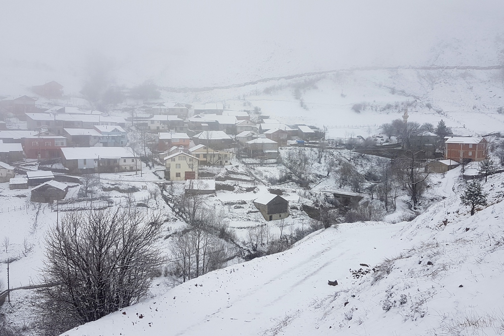 Gümüşhane'nin yüksek kesimlerinde kar yağışı başladı 3