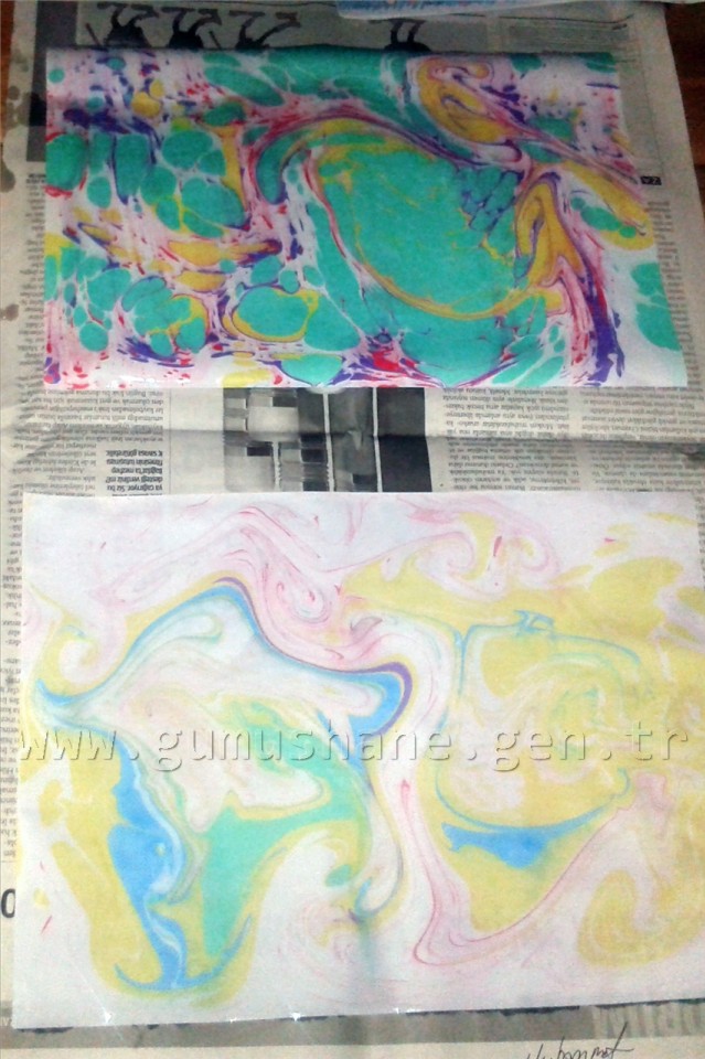 Çocuklar yerli malı haftasında EBRU yaptı 2