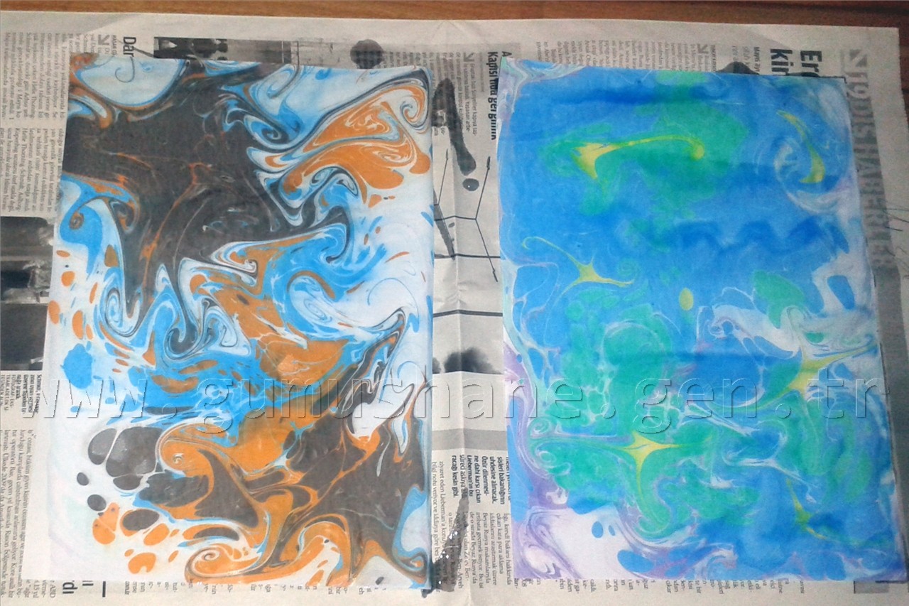 Çocuklar yerli malı haftasında EBRU yaptı 6