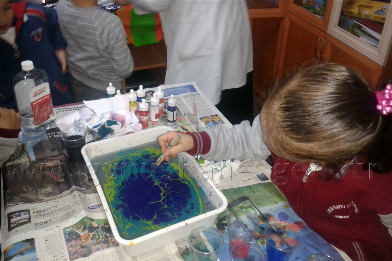 Çocuklar yerli malı haftasında EBRU yaptı 7