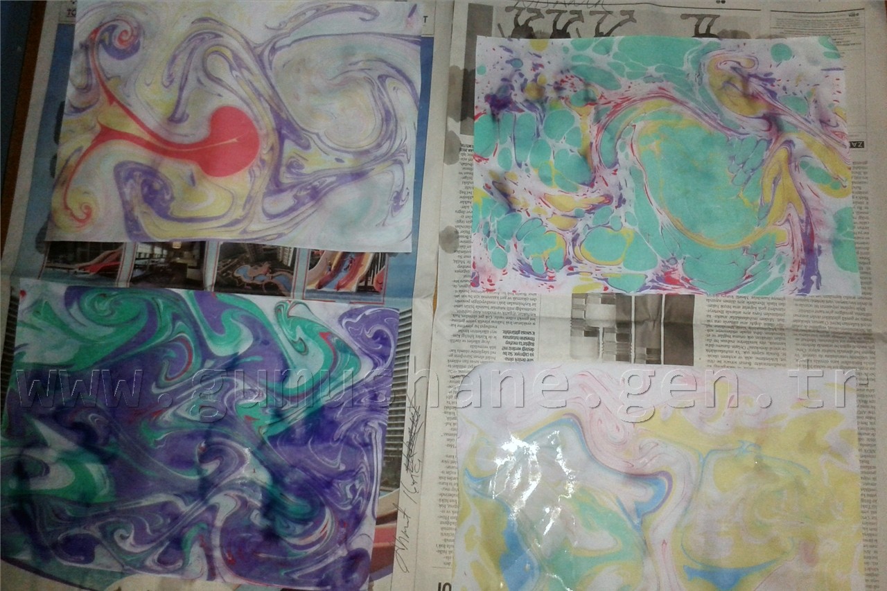 Çocuklar yerli malı haftasında EBRU yaptı 9