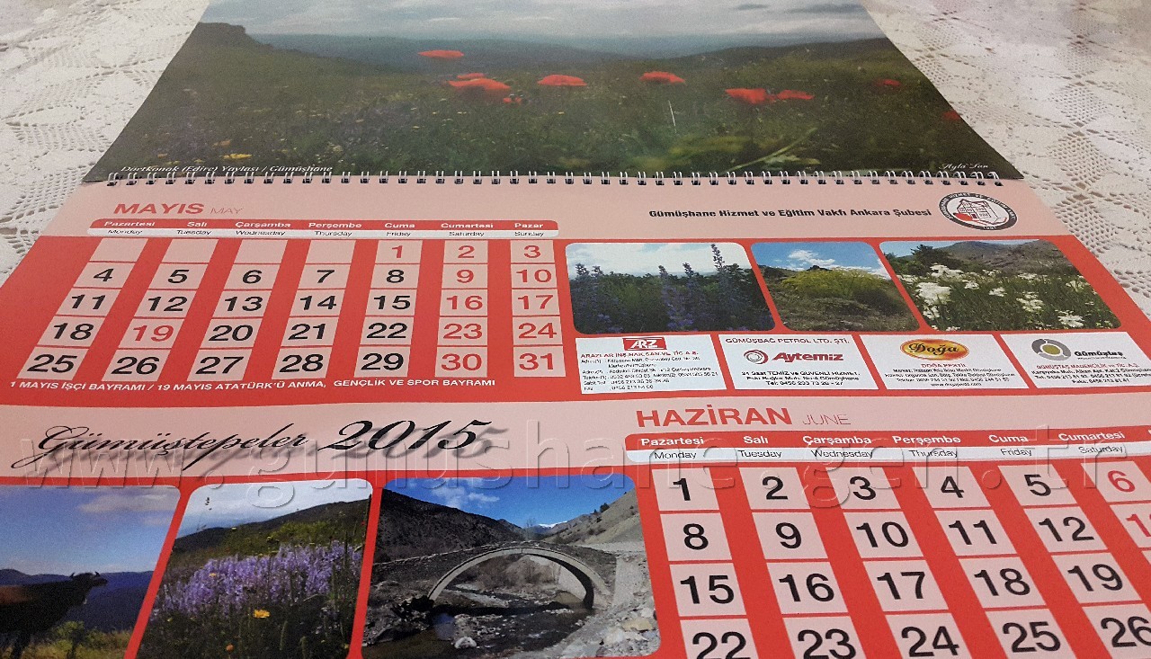 Gümüşhane sevdasını takvimlere işliyor 4