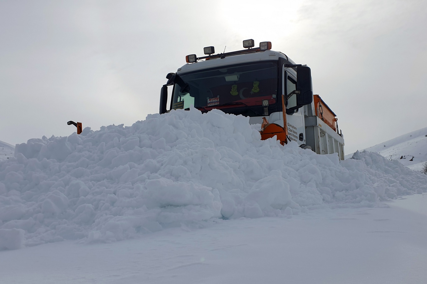 Gümüşhane’de kapanan köy yolları bu kez hayvanlar için açıldı 2