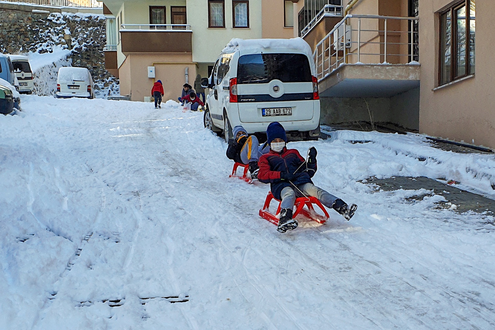 Kar yağışına en çok onlar sevindi 2