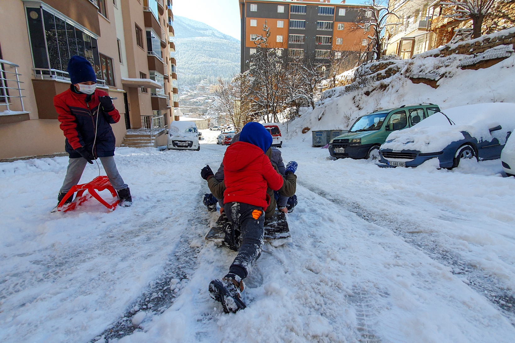 Kar yağışına en çok onlar sevindi 4