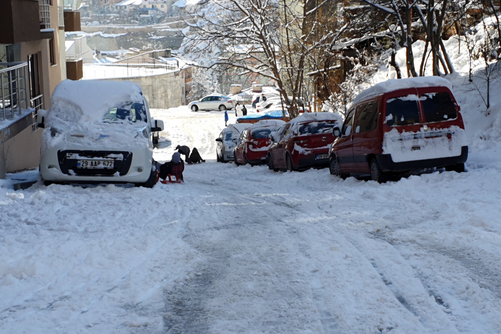 Kar yağışına en çok onlar sevindi 3