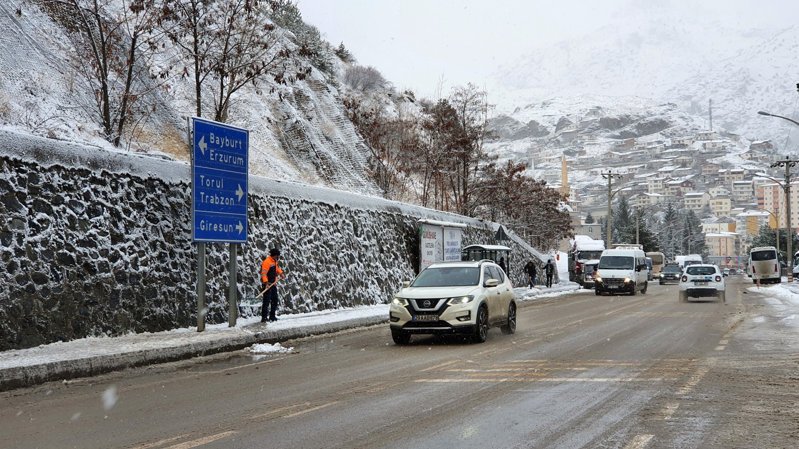 Gümüşhane'de kar yağışı 3