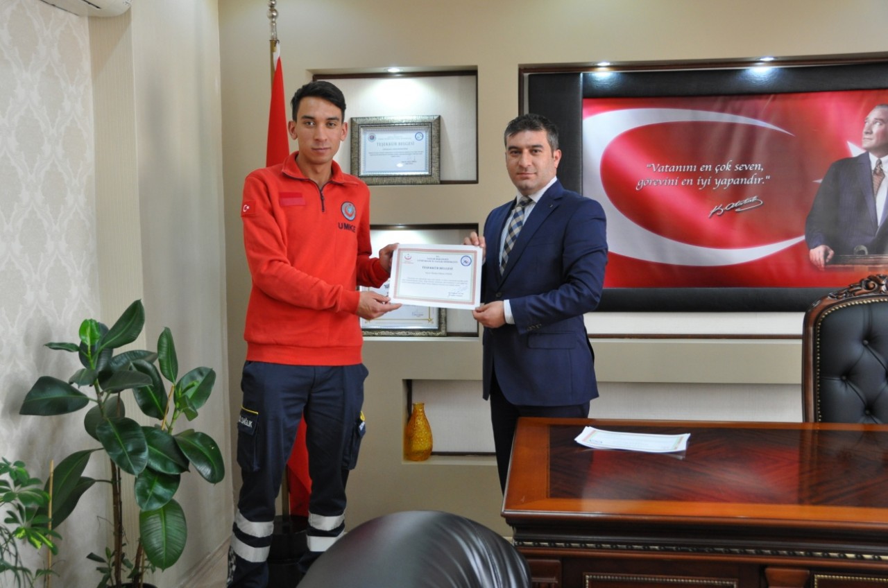 Gönüllü Sağlık Personeline Teşekkür Belgesi 2