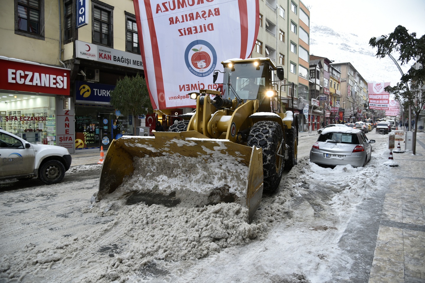 Gümüşhane Belediyesinin karla mücadele çalışmaları 2