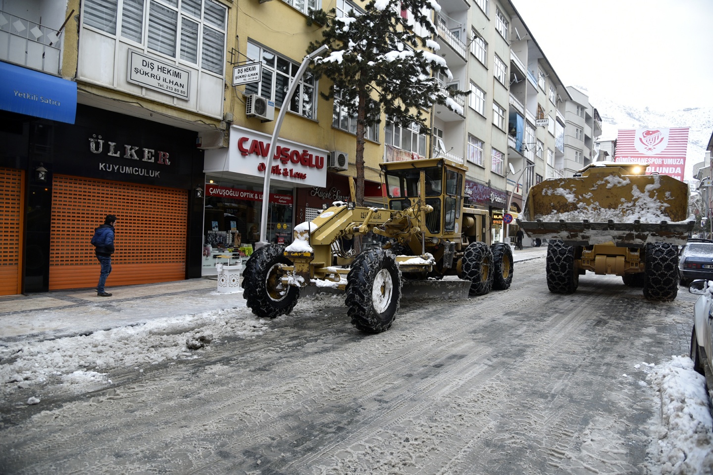 Gümüşhane Belediyesinin karla mücadele çalışmaları 1